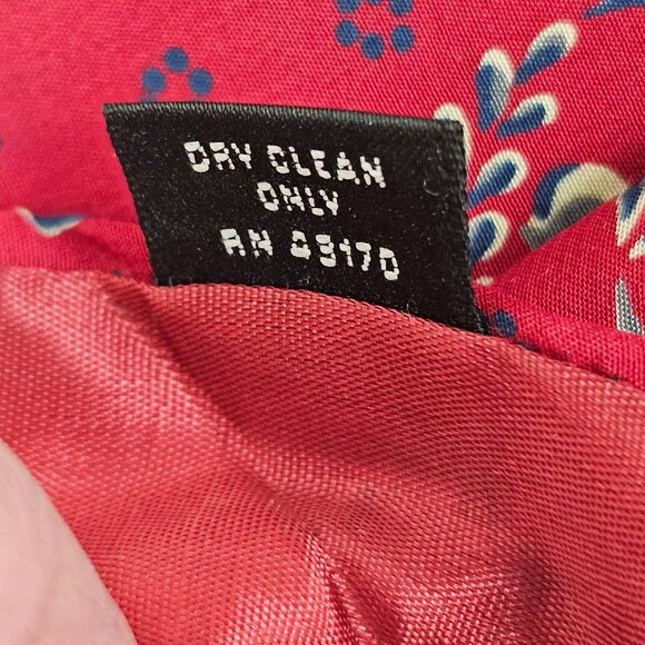 Geoffrey Beene Mens Tie Red Paisley Floral Pattern Silk Handmade Italy Vintage - Picture 7 of 8